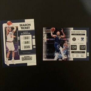 Nikola Jokic and Aaron Gordon 2021-2022 Panini Contenders NBA basketball cards